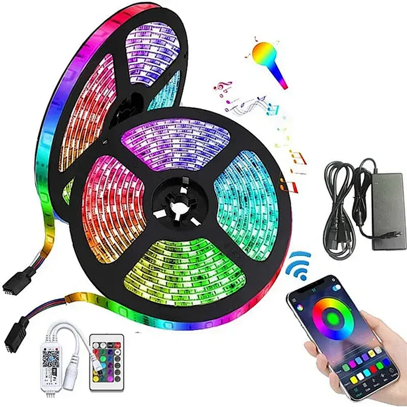 DC12V Outdoor Waterproof SMD5050 Smart Control RGB LED Strip Light Kit